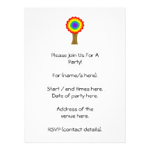 Bright Colorful Tree in Rainbow Colors. Personalized Announcements