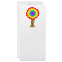 Bright Colorful Tree in Rainbow Colors. Full Color Rack Card
