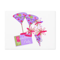 Bright Colors Bachelorette Party postcards