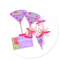 Bright Colors Bachelorette Party stickers