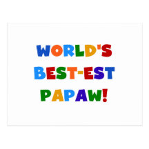 Bright Colors Best-est Papaw Tshirts and Gifts Post Card