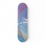 bright colors business geometry waves abstract custom skateboard