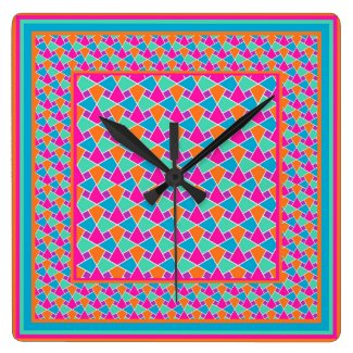 Bright Colors Islamic Pattern Wall Clock Clocks