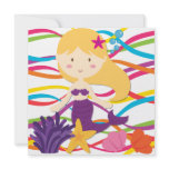 Bright Colors Mermaid Birthday Invitation