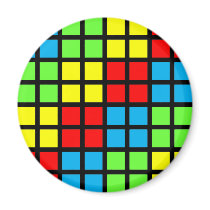 Bright Coloured Optical Illusion Magnet