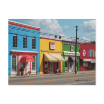 Bright Colourful Buildings Postcard