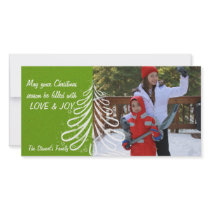 Bright Cristmas Tree Customized Photo Card