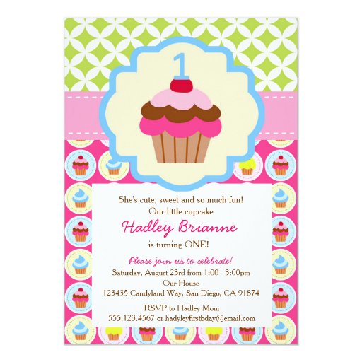 cupcake invitation