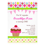 Bright Cupcake Invitations - First Birthday Party