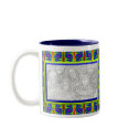 bright curles colorful photo frame mugs