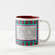 Bright curls photo frame mug