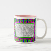 Bright curls photo frame mug