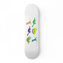 Bright Dinos skateboard (natural)