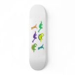Bright Dinos skateboard (natural)