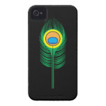 Bright elegant peacock feather graphic cover Case-Mate iPhone 4 case