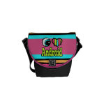 Bright Eye Heart I Love Android Messenger Bag