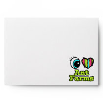 Bright Eye Heart I Love Ant Farms Envelopes