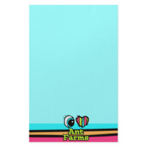 Bright Eye Heart I Love Ant Farms Personalized Stationery