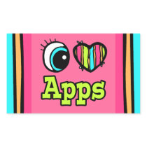 Bright Eye Heart I Love Apps Stickers