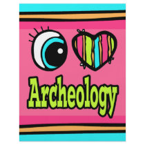 Bright Eye Heart I Love Archeology Custom Flyer