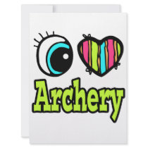 Bright Eye Heart I Love Archery Custom Announcement