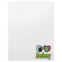 Bright Eye Heart I Love Archery Letterhead Template