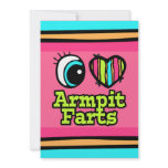 Bright Eye Heart I Love Armpit Farts Personalized Invitation