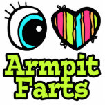 Bright Eye Heart I Love Armpit Farts Acrylic Cut Outs