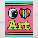 Bright Eye Heart I Love Art Custom Flyer
