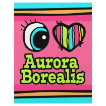 Bright Eye Heart I Love Aurora Borealis Custom Flyer