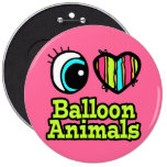 Bright Eye Heart I Love Balloon Animals Pins