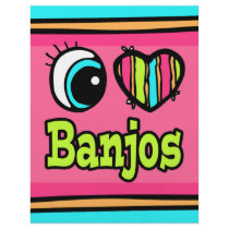 Bright Eye Heart I Love Banjos Flyer Design