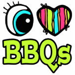 Bright Eye Heart I Love BBQs Cut Out