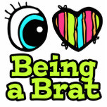 Bright Eye Heart I Love Being a Brat Photo Cutouts
