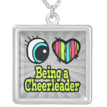 Bright Eye Heart I Love Being a Cheerleader Pendants
