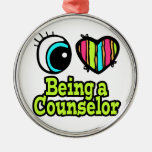 Bright Eye Heart I Love Being a Counselor Christmas Tree Ornaments