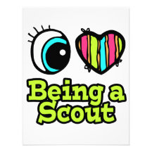 Bright Eye Heart I Love Being a Scout Invitation