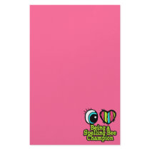 Bright Eye Heart I Love Being a Spelling Bee Champ Stationery