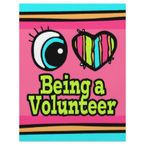 Bright Eye Heart I Love Being a Volunteer Flyer Design