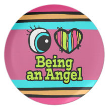 Bright Eye Heart I Love Being an Angel Dinner Plate