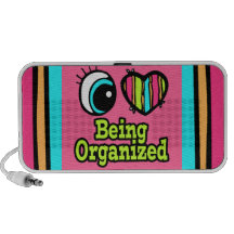 Bright Eye Heart I Love Being Organized Travelling Speaker