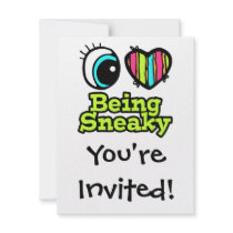 Bright Eye Heart I Love Being Sneaky Invitations
