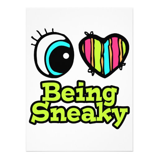 Bright Eye Heart I Love Being Sneaky Personalized Announcements
