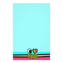 Bright Eye Heart I Love Believing In Myself Stationery Design