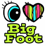 Bright Eye Heart I Love Big Foot Photo Sculpture