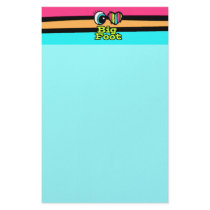 Bright Eye Heart I Love Big Foot Customized Stationery