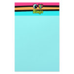 Bright Eye Heart I Love Bingo stationery