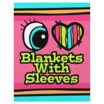 Bright Eye Heart I Love Blankets With Sleeves Flyers