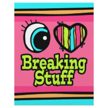 Bright Eye Heart I Love Breaking Stuff Flyer Design