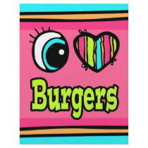 Bright Eye Heart I Love Burgers Flyer